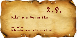 Kánya Veronika névjegykártya